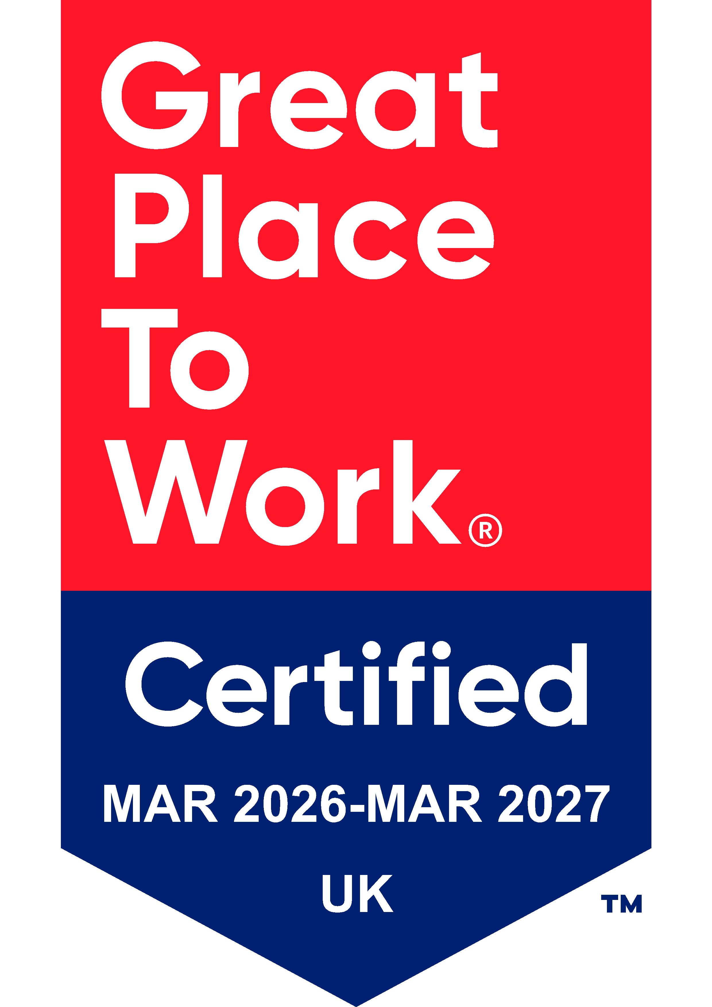 Great Place to Work — Certified 2026–2027